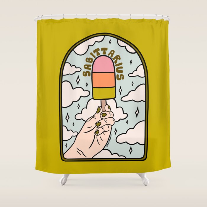 Sagittarius Popsicle Shower Curtain Gallery Image 1
