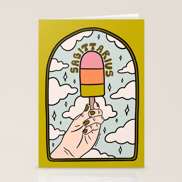 Sagittarius Popsicle Stationery Card Gallery Image 2