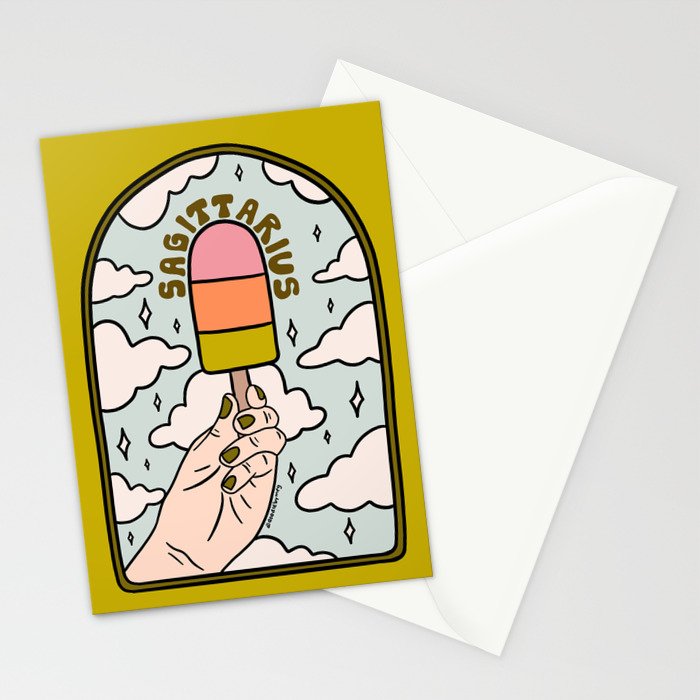 Sagittarius Popsicle Stationery Card Gallery Image 2