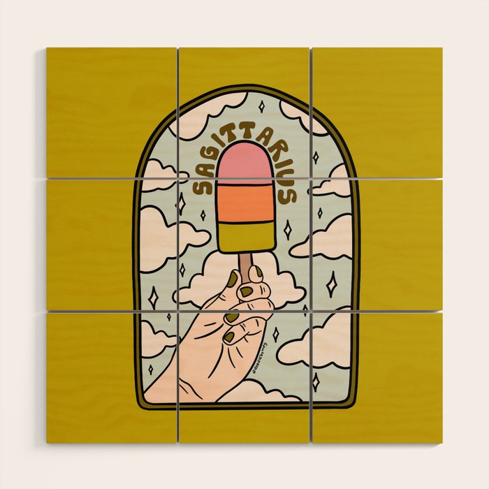 Sagittarius Popsicle Wood Wall Art Gallery Image 1
