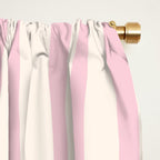 Midcentury Modern Confaab Abstract Pattern in Baby Pink and Cream Window Curtain Gallery Image 2