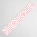 Midcentury Modern Confaab Abstract Pattern in Baby Pink and Cream Table Runner Gallery Image 3