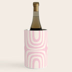 Midcentury Modern Confaab Abstract Pattern in Baby Pink and Cream Wine Chiller Gallery Image 1
