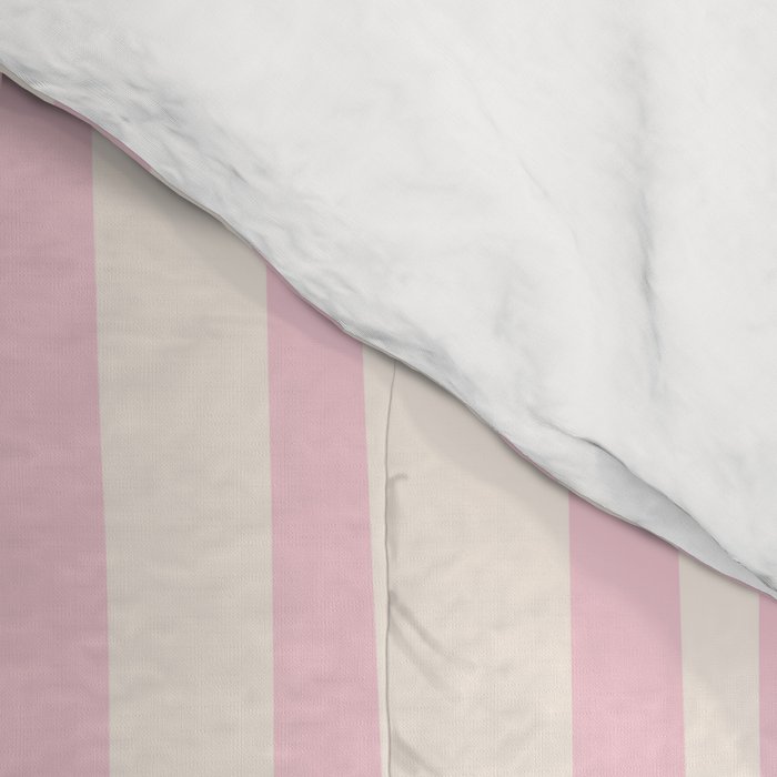Midcentury Modern Confaab Abstract Pattern in Baby Pink and Cream Comforter Gallery Image 4