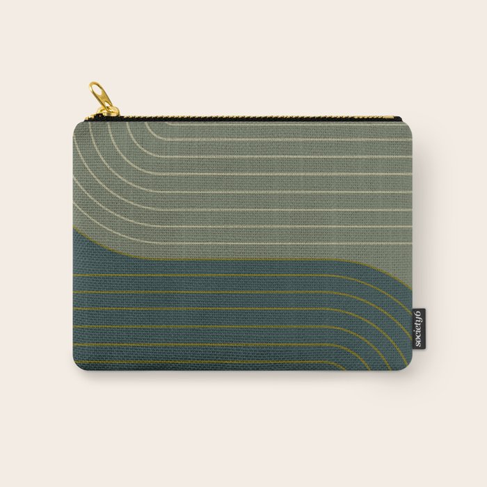 Two Tone Line Curvature XXXVII Carry All Pouch Gallery Image 1
