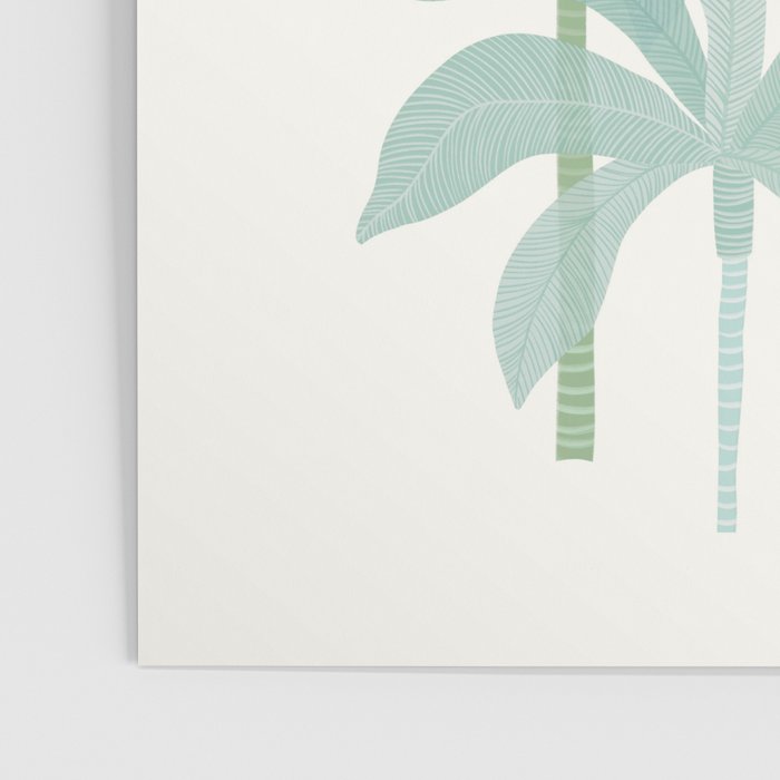 Tropic Sun - palm tree drawing Poster Gallery Image 3