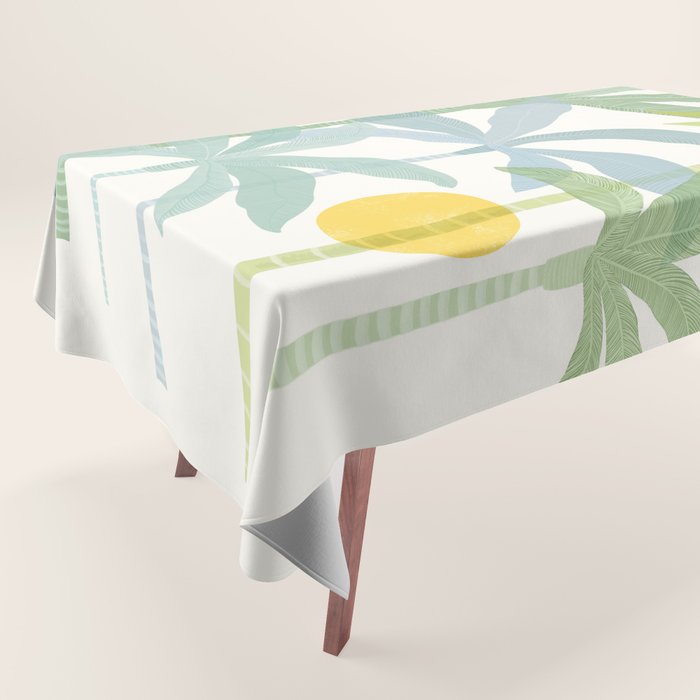 Tropic Sun - palm tree drawing Tablecloth Gallery Image 1