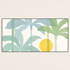 Tropic Sun - palm tree drawing Desk Mat Gallery Image 3