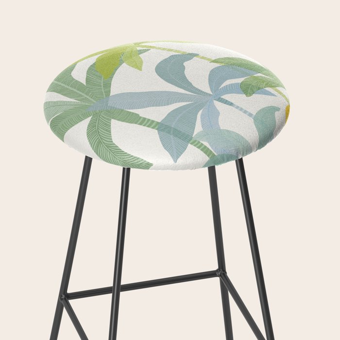 Tropic Sun - palm tree drawing Stool Gallery Image 2
