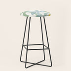Tropic Sun - palm tree drawing Stool Gallery Image 1