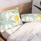 Tropic Sun - palm tree drawing Pillow Sham Gallery Image 2