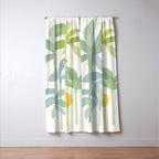Tropic Sun - palm tree drawing Window Curtain Gallery Image 3