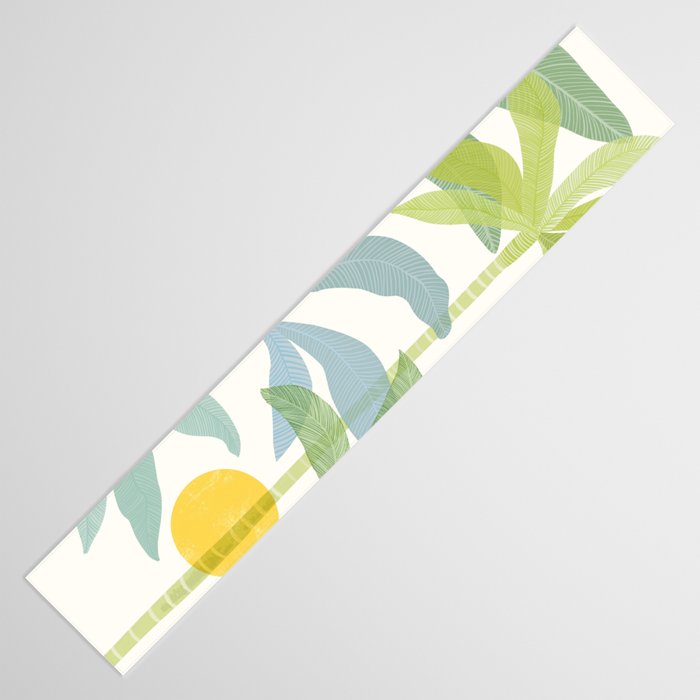 Tropic Sun - palm tree drawing Table Runner Gallery Image 3