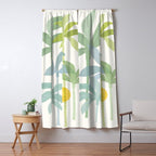 Tropic Sun - palm tree drawing Window Curtain Gallery Image 5
