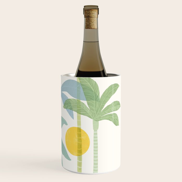 Tropic Sun - palm tree drawing Wine Chiller Gallery Image 3
