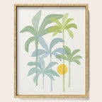 Tropic Sun - palm tree drawing Serving Tray Gallery Image 1