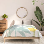 Tropic Sun - palm tree drawing Comforter Gallery Image 3