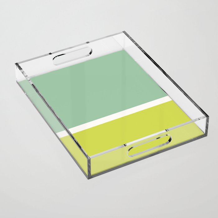 Color Block V Mint Lime Green Acrylic Tray Gallery Image 1