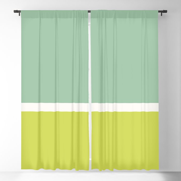 Color Block V Mint Lime Green Window Curtain Gallery Image 5