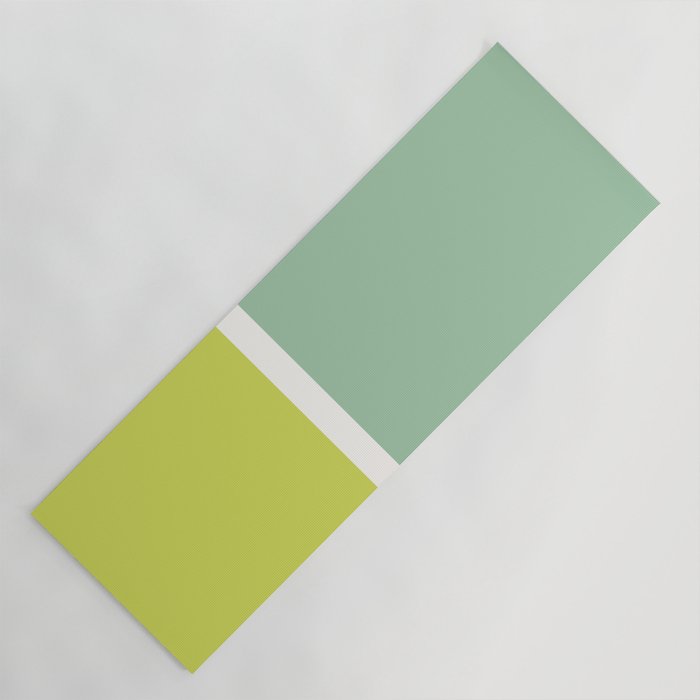 Color Block V Mint Lime Green Yoga Mat Gallery Image 1