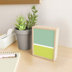 Color Block V Mint Lime Green Mini Art Print Gallery Image 2
