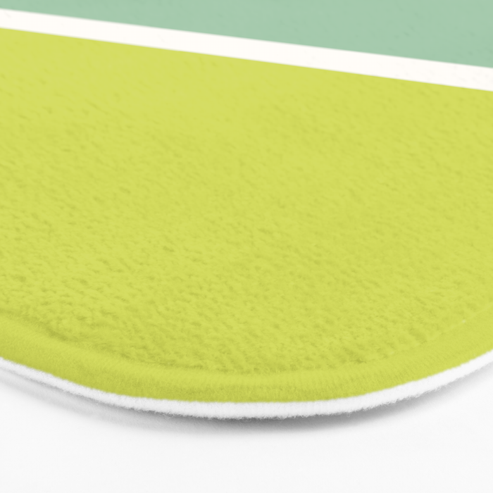 Color Block V Mint Lime Green Bath Mat Gallery Image 3