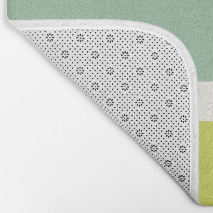 Color Block V Mint Lime Green Bath Mat Gallery Image 2