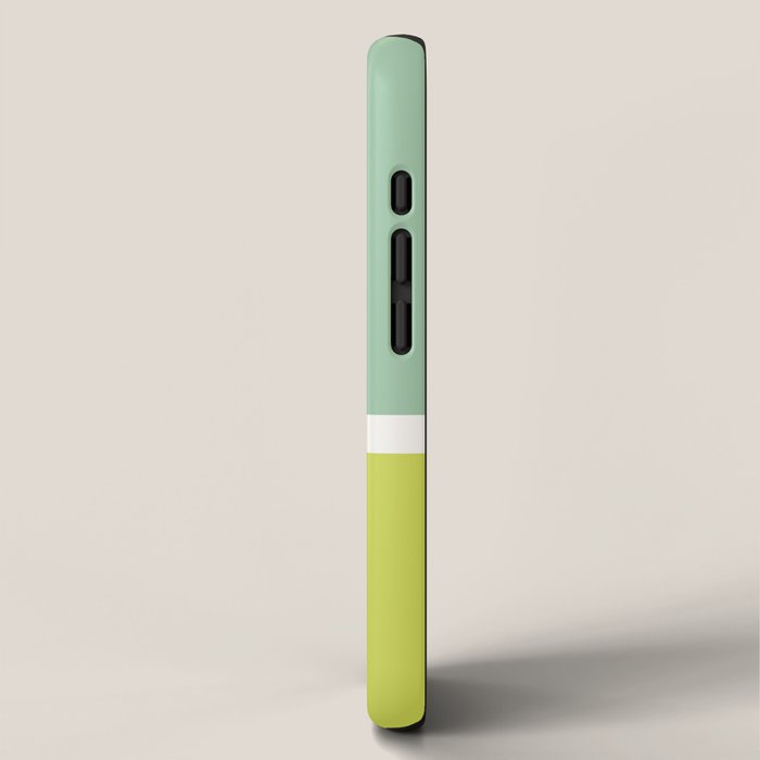 Color Block V Mint Lime Green iPhone Case Gallery Image 2