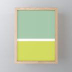 Color Block V Mint Lime Green Mini Art Print Gallery Image 1