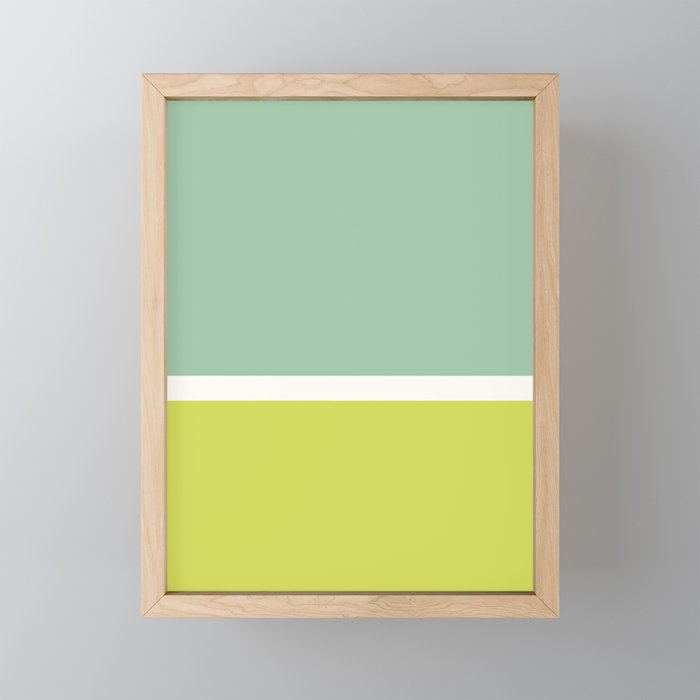 Color Block V Mint Lime Green Mini Art Print Gallery Image 1