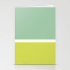 Color Block V Mint Lime Green Stationery Card Gallery Image 2