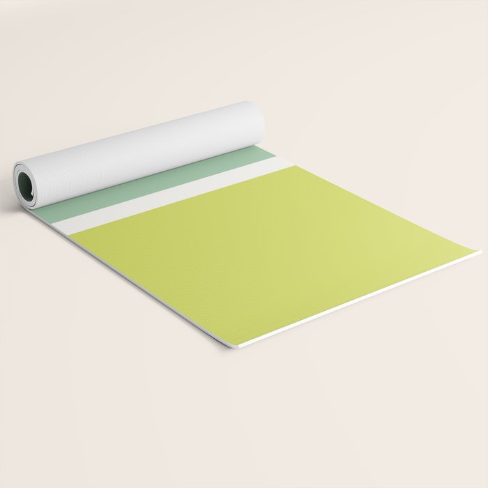 Color Block V Mint Lime Green Yoga Mat Gallery Image 2