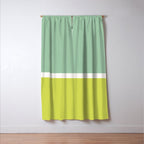 Color Block V Mint Lime Green Window Curtain Gallery Image 3