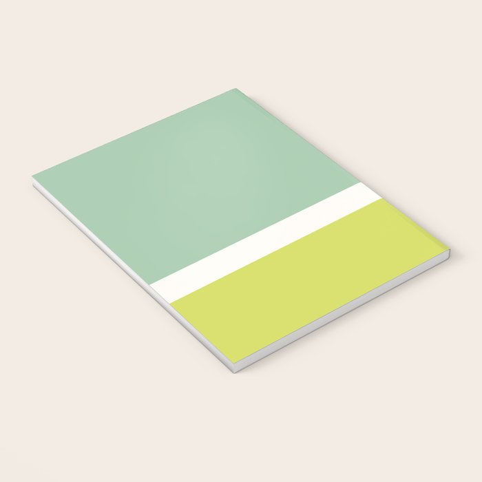 Color Block V Mint Lime Green Notebook Gallery Image 3