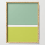 Color Block V Mint Lime Green Serving Tray Gallery Image 1
