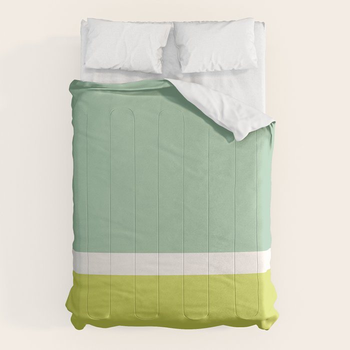 Color Block V Mint Lime Green Comforter Gallery Image 6