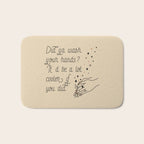 Wash Your Hands in Black & Mauve Bath Mat Gallery Image 1