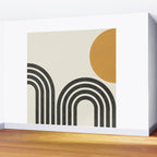 Mid century modern - Sun and Hills Wall Mural Gallery Image 2