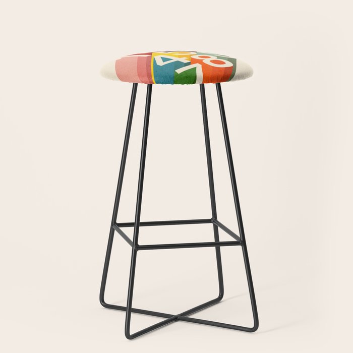 Retro Numbers Stool Gallery Image 1
