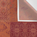 Vintage Bohemian Quilt in Burnt Orange Wall Tapestry Gallery Image 3
