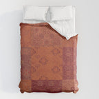 Vintage Bohemian Quilt in Burnt Orange Duvet Cover Gallery Image 6