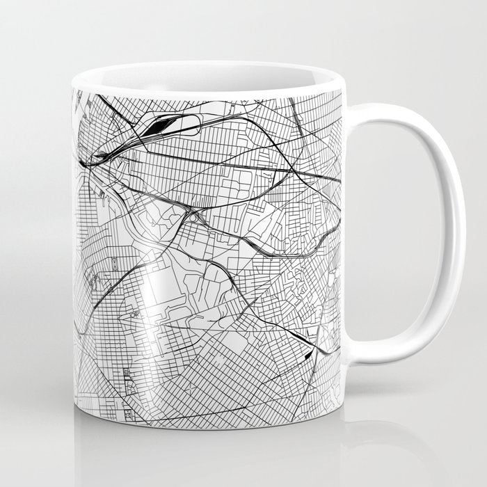 New York City White Map Coffee Mug Gallery Image 1