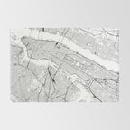 New York City White Map Rug Gallery Image 2
