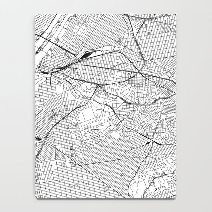 New York City White Map Notebook Gallery Image 4