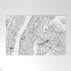 New York City White Map Welcome Mat Gallery Image 1