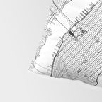 New York City White Map Pillow Sham Gallery Image 4