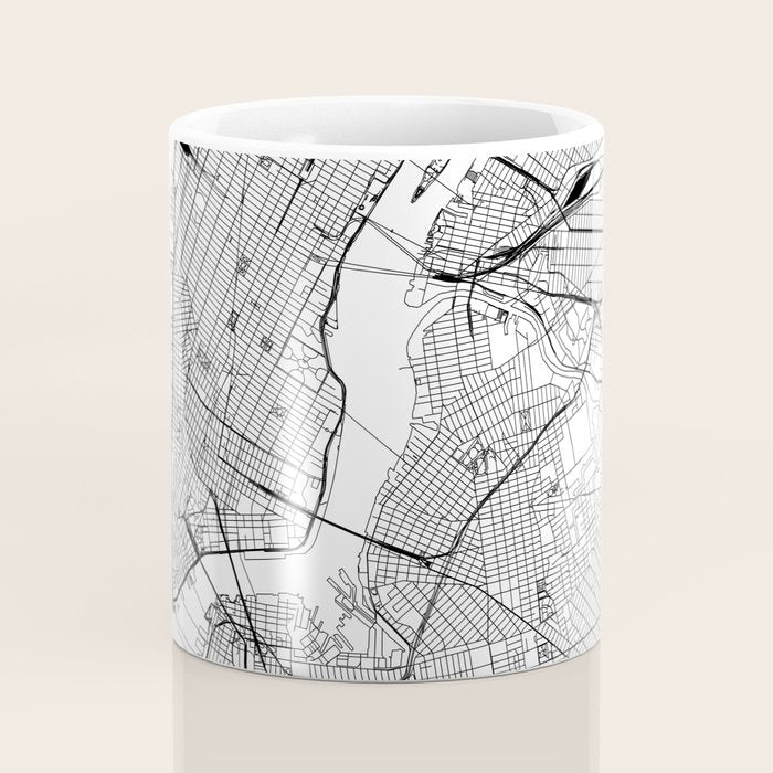 New York City White Map Coffee Mug Gallery Image 4