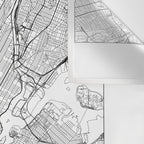New York City White Map Wall Tapestry Gallery Image 3