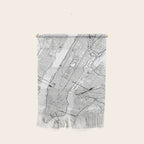 New York City White Map Wall Hanging Gallery Image 1