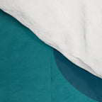 Mid Century Modern Piquet Abstract Pattern Blue Teal Comforter Gallery Image 4